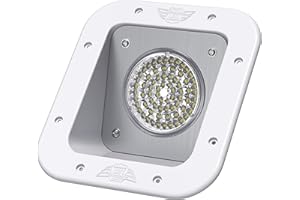 Leisure LED RV Exterior Flood Porch Utility Light - White 12v 1100 Lumen Lighting Fixture Replacement Lighting for Weekend Warrior RVs, Trailers, Campers, 5th Wheels (White)
