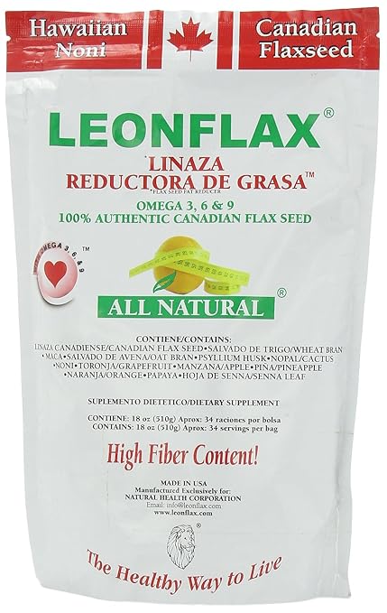 Leonflax Canadian Flaxseed Plus Fat Reducer 18 oz Weight Loss