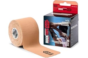 RockTape Go Gentle Adhesive Pre-Cut Kinesiology Tape (Beige)