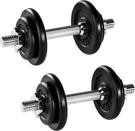 TecTake Set Mancuernas con Pesas Halteras Fitness Acero Hierro ...