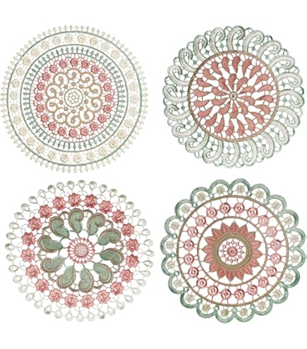 2 Pcs 12 Inch Hand Crochet Lace Doilies, Handmade Seychelles