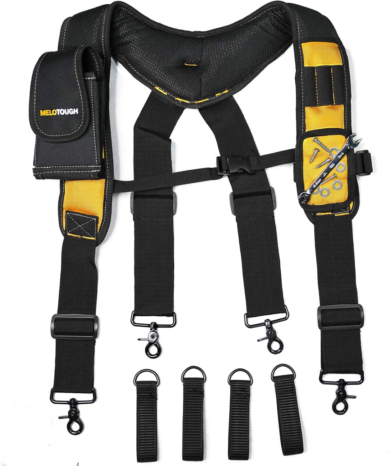 Melo Tough Suspenders Tool Belt Suspenders with Large Moveable