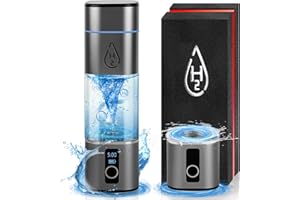 MG RACK YF Hydrogen Water Bottles - New Upgrade Hydrogen Water Bottle Generator & Ionizer, 3500PPB Hydrogen Generator for Rich Alkaline Ionized Water, Portable Water Ionizer System (LED Upgrade)