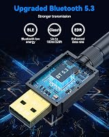 Maxuni USB Bluetooth 5.3 Dongle Adapter PC Laptop Desktop Low Latency Windows view 4
