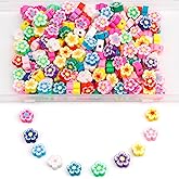 GMMA Flower Polymer Clay Beads Bracelet Making Cute Fun Spacer Beads for Jewelry Making, 180pcs Beads for Necklace Bracelets Earrings Key Chains Making DIY Accessories for Women