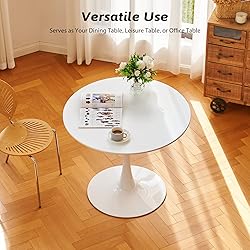 VONLUCE Round Dining Table, 36 Inch Tulip Table