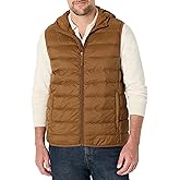 Amazon Essentials Men's Regular-Fit Lightweight Water-Resistant Hooded Puffer Vest