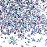 LXUEJIE 3000 Pcs Glitter Star Confetti with Diamond, 30g Metallic Foil Table Glitters, Galaxy Iridescent Table Metallic Glitter Foil for Birthday Party, Halloween, Christmas Decoration
