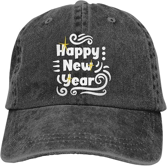 Happy New Year Greetings Adjustable Baseball Cap Retro