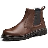 ZBVB Unisex-Adults Steel Toe Chelsea Boots, Men's Industrial Construction Shoes, Waterproof, Lightweight, Comfortable, Non-slip Safety Boots