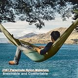 COVACURE Camping Hammock with Mosquito Net Ultralight 210T Nylon 260x130 view 5