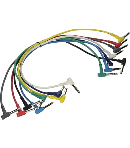 Seismic Audio 10-Pack 3-Foot TRS 1/4" Colored Patch Cables - Shielded Audio Cables
