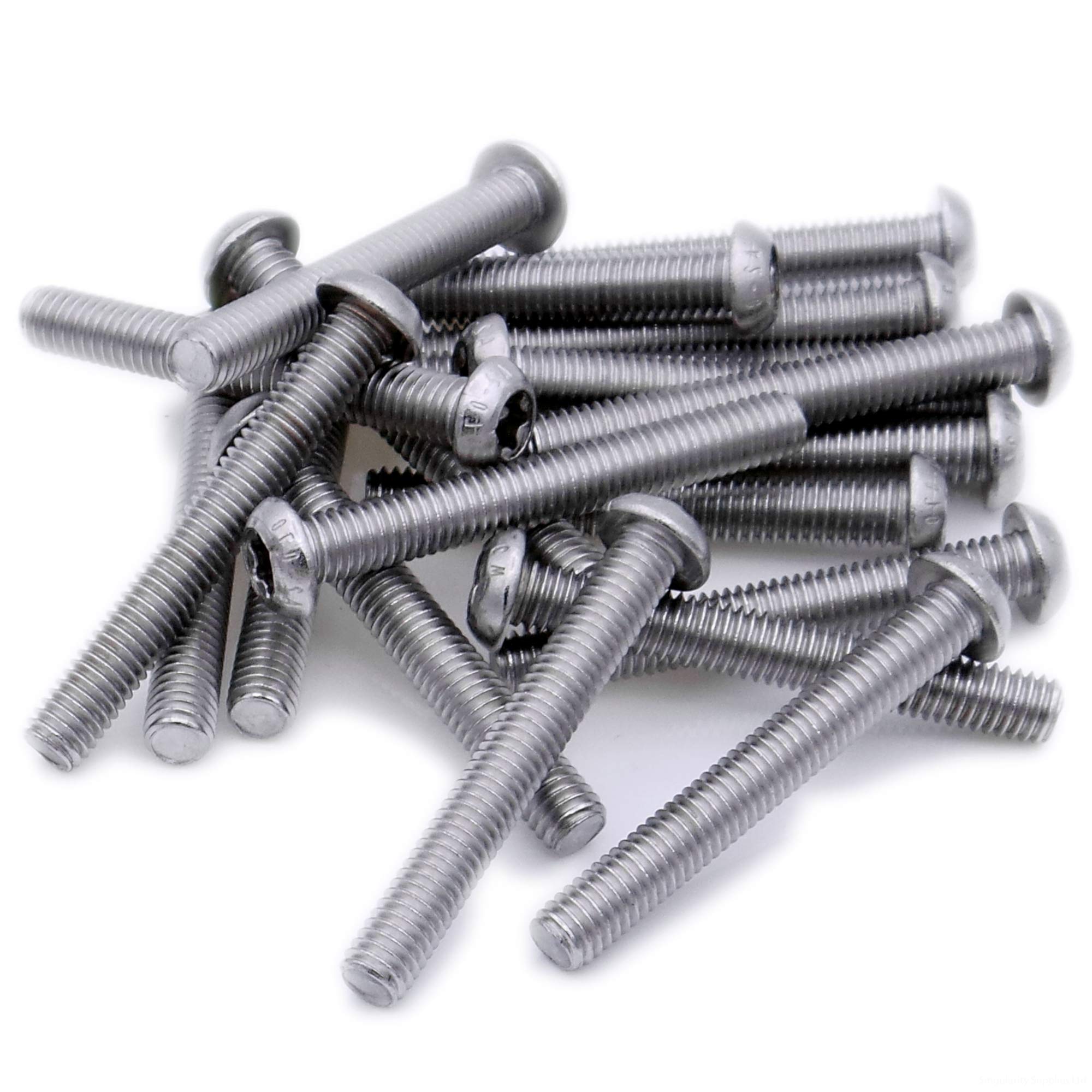 M3 (3mm x 16mm) TX Socket Button Machine Screw (Bolt) - Stainless Steel (A2) (Pack of 20)