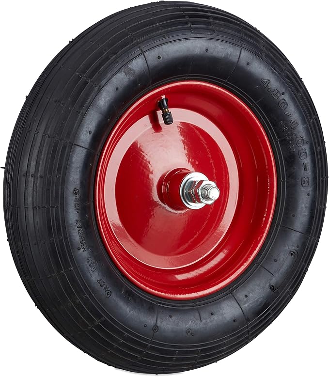 Relaxdays 4.80 4.008 Wheelbarrow Spare Tyre, Pneumatic Inflatable