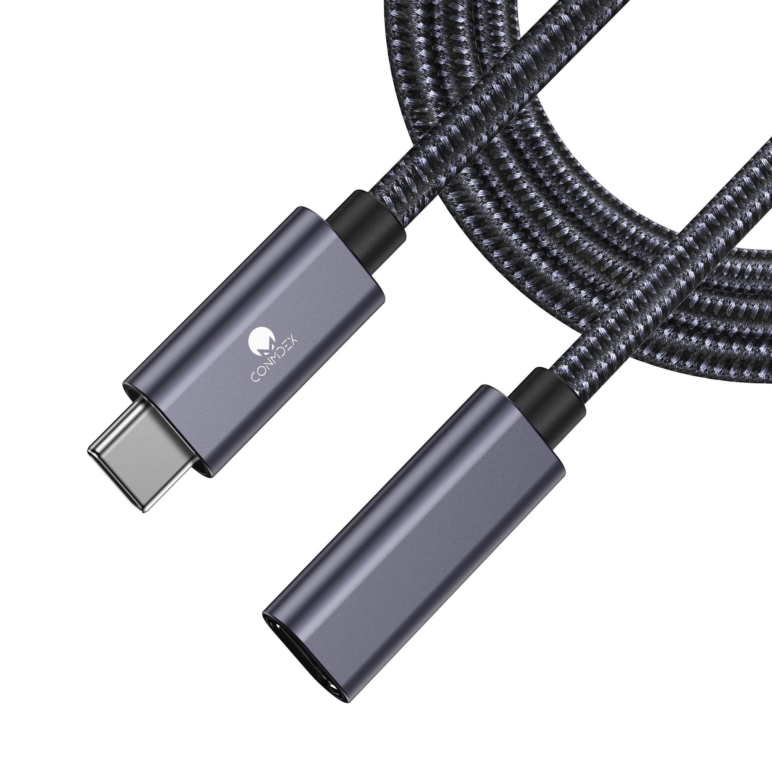 CONMDEX 0.5m USB C Extension Cable, USB 3.2 Data & Charging, 4K HD Video Output, Compatible with MacBook, Galaxy, USB C Hub