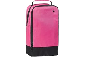 NORTH SKIN Travel Shoe Bag with Zipper Pocket Water Resistant Golf Sports Boot Bag Carry Strap Handle (Football Boot Bag, Pink)