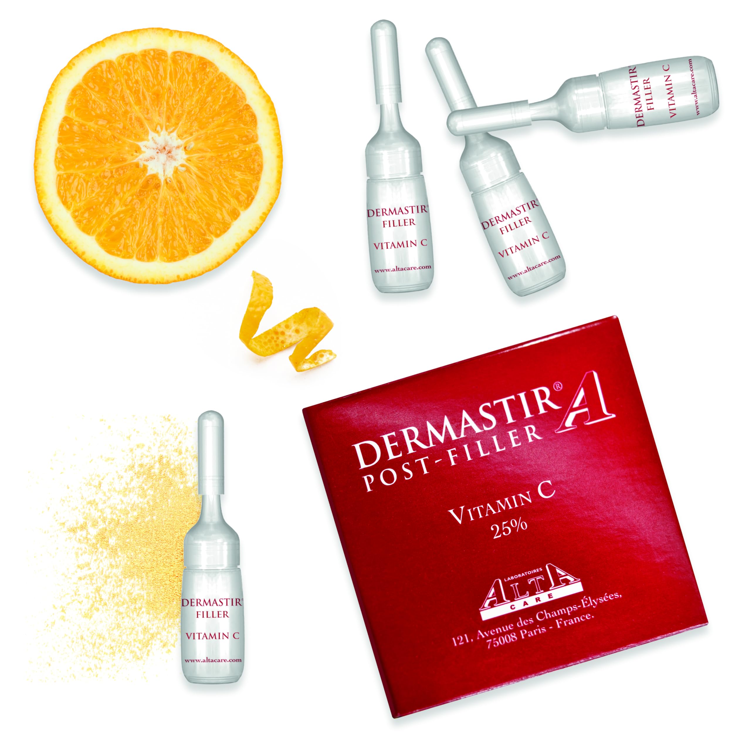 Post-Filler - Vitamin C Powerful antioxidant, Brighten and Smooth Skin with Pigmentation, Dark Spots, Wrinkles - 4 x 4ml