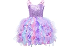 TAO-GE Christmas Tutu Dress for Girls Sequin Tulle Fairy Ball Dresses for Toddler Kid Little Girl Fancy Sparkly Birthday Outfit