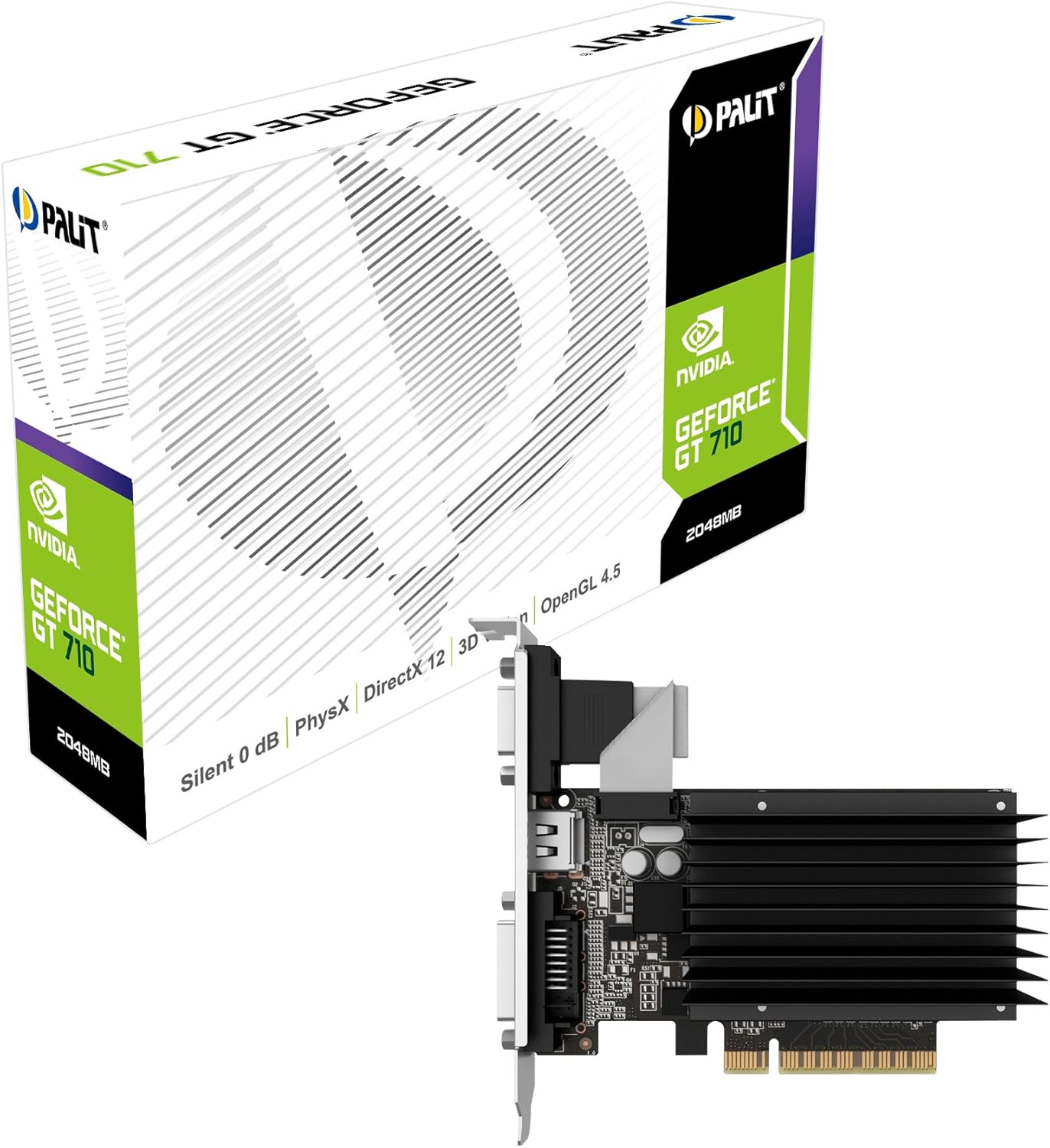 Palit NVIDIA GeForce GT 710 Silent Passive Cooler 2 GB DDR3 PCI Express