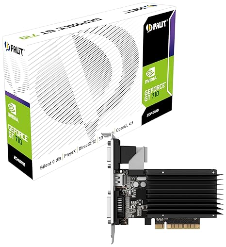 Palit NEAT7100HD46H GT710 2048MB Graphic Card NVIDIA (PCI-e GDDR3, VGA/DVI/HDMI, 1x GPU)