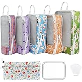 7 Pcs Compression Packing Cubes for Travel Luggage, Lightweight Suitcase Organizer Bags Set, Compression Packaging Cube for Travel Essentials, Packing Cubes for Carry on Suitcase