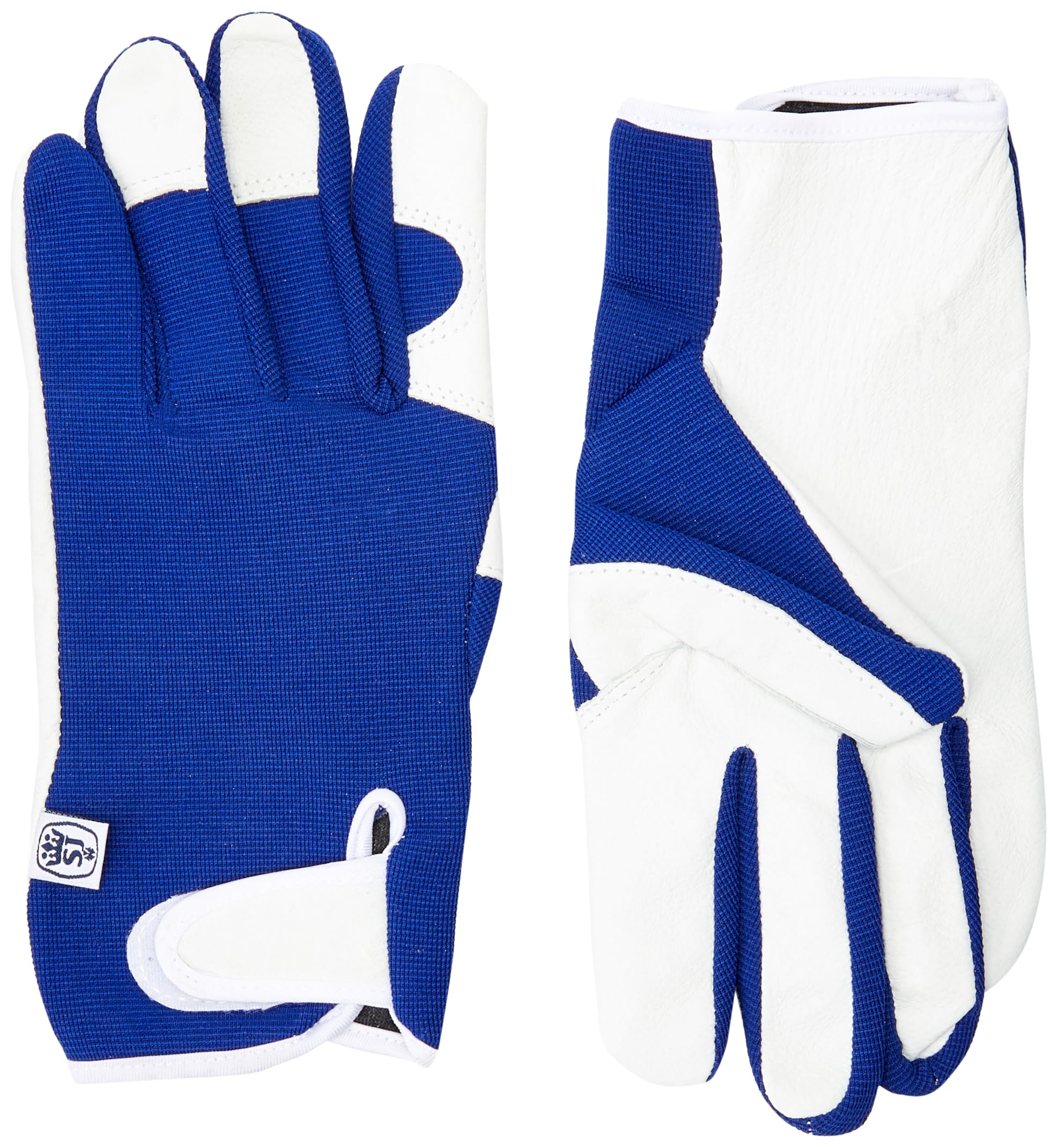 Spear and Jackson MMGLOVESKEW Kew Gardens Collection Mens Leather Palm Gardening Gloves - Medium - Blue