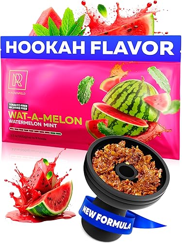 cheap shisha tobacco Hookah Flavor Watermelon Mint Herbal - Hookah Shisha Tobacco Free Molasses  - 2.8 ounce - 80 Gram of Hookah Tobacco & Nicotine Free with Real Organic Shisha  Hookah Flavors - Watermelon Mints in Saudi Arabia