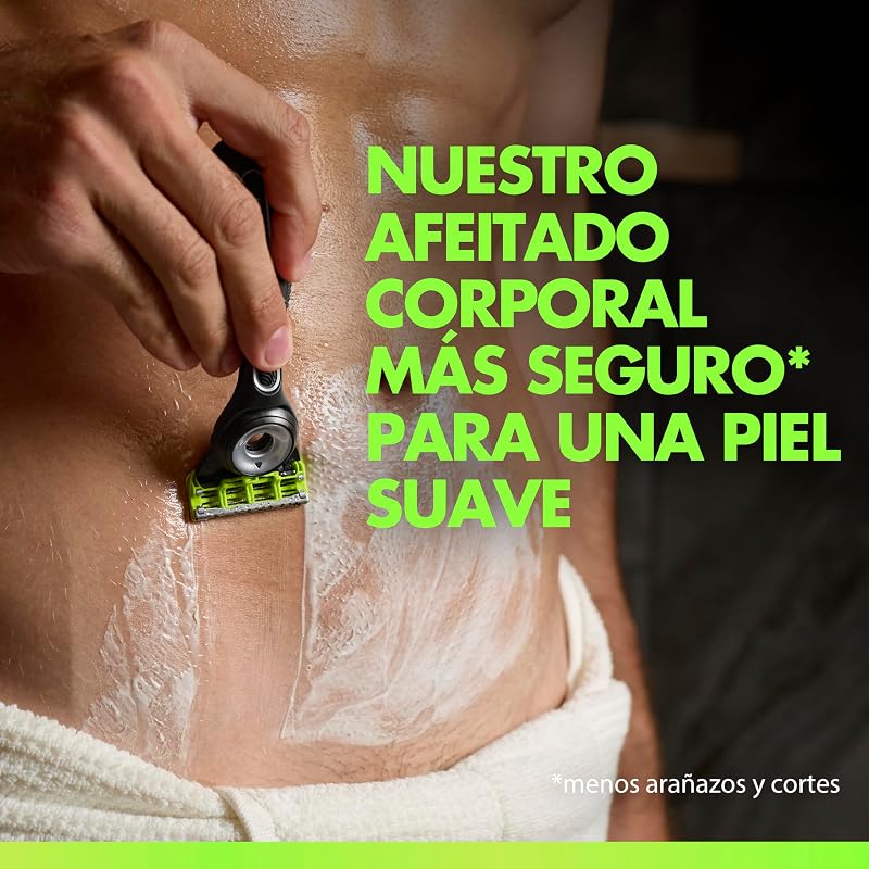 Labs Body + Lâminas de barbear masculinas íntimas, pack de 12