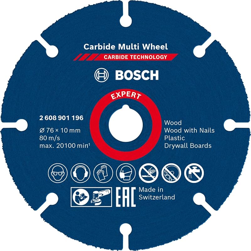 Bosch EXPERT Carbide Multi Wheel Cutting Disc 76 mm 10 mm bore Mini Grinder