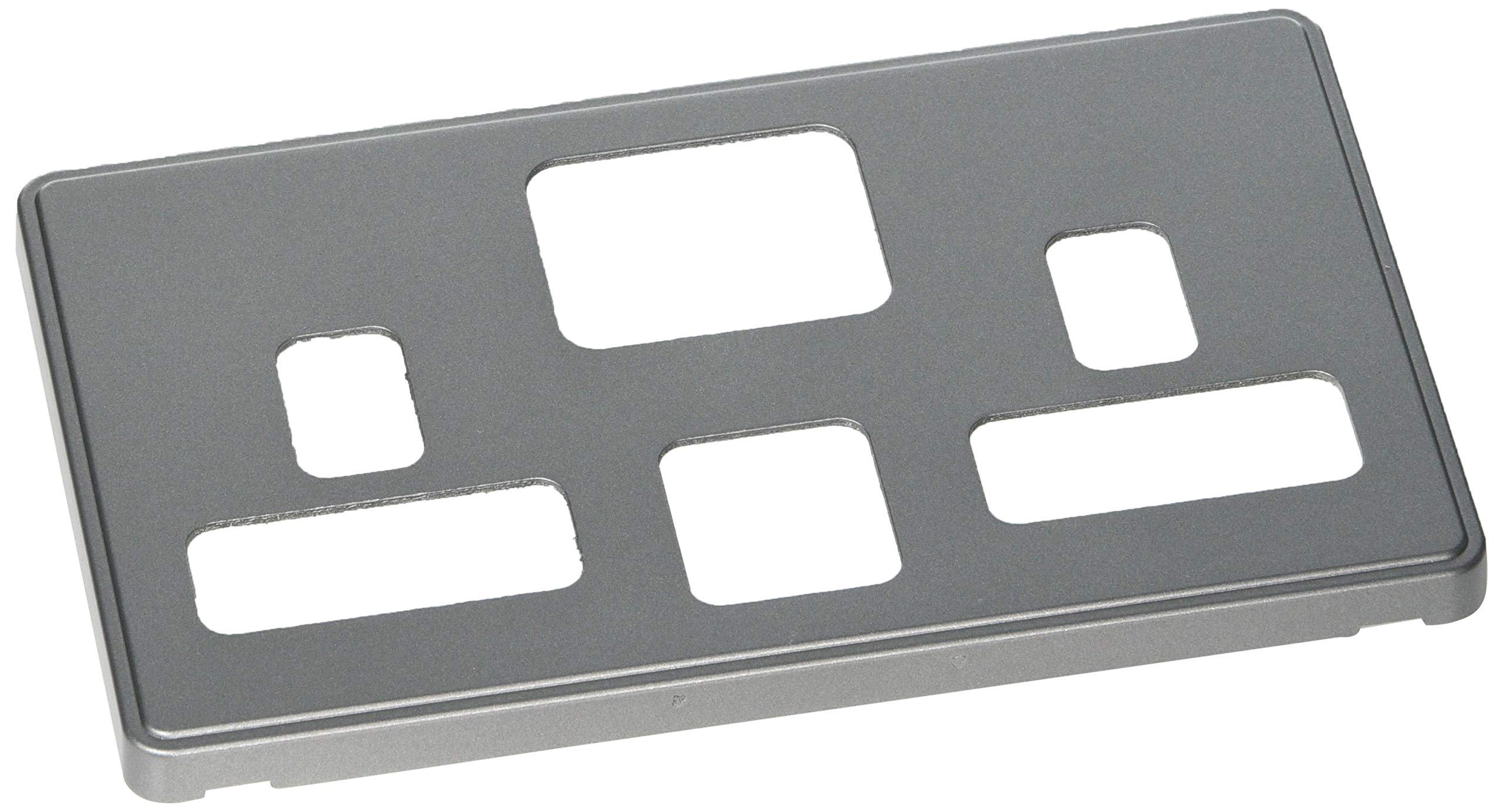 MK Dimensions 2 Gang 13A USB Switch Socket Dark Silver Synthetic Finish Frontplate