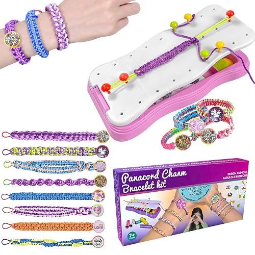 Jsdoin Friendship Bracelet Making Kit - Arts & Crafts for Kids 6-12 Yrs. DIY Bracelet Making Kit for Girls' Birthday Gifts, Toys & Travel Activity Set