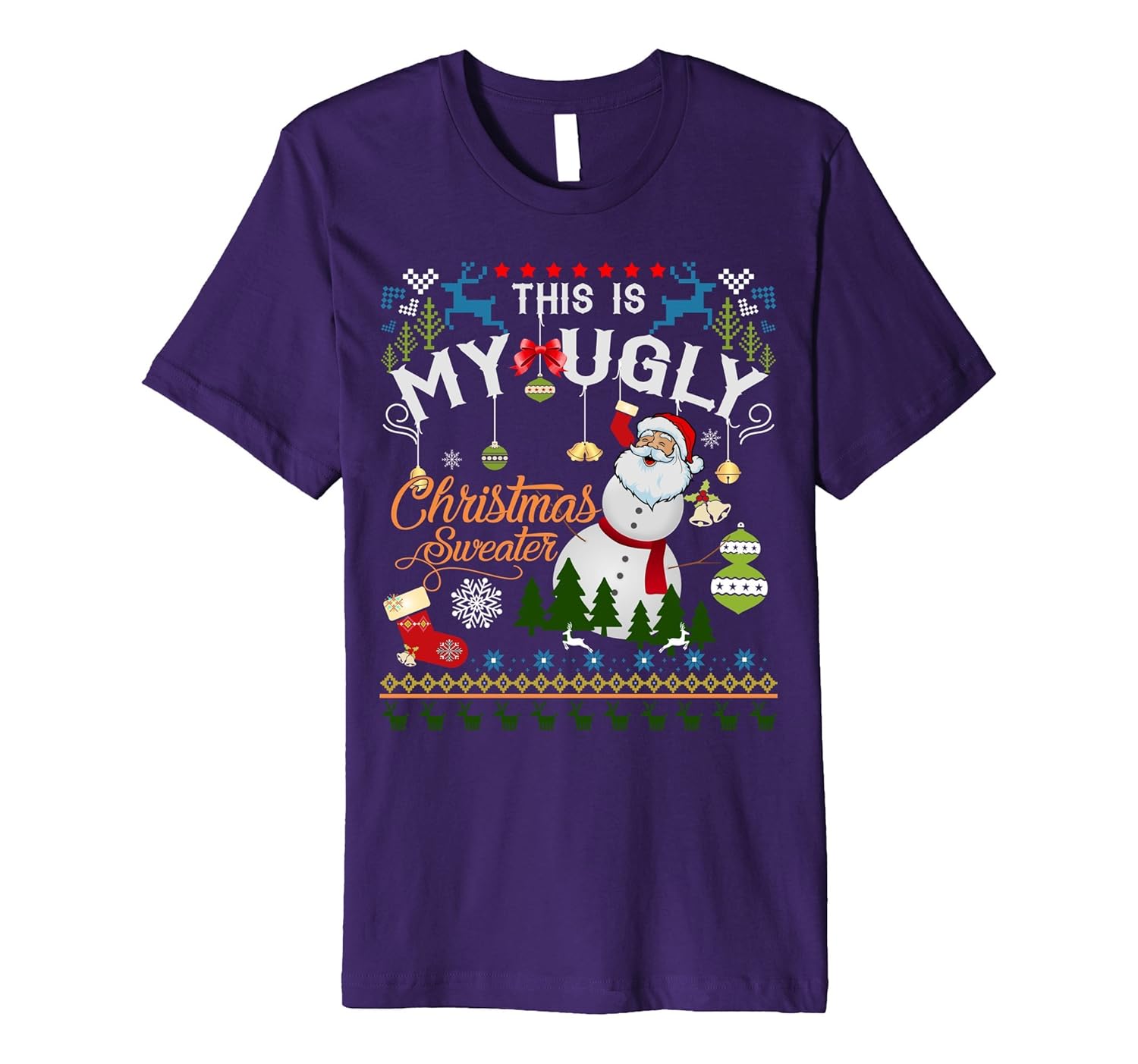 This Is My Ugly Christmas Sweater T-Shirt-Rose