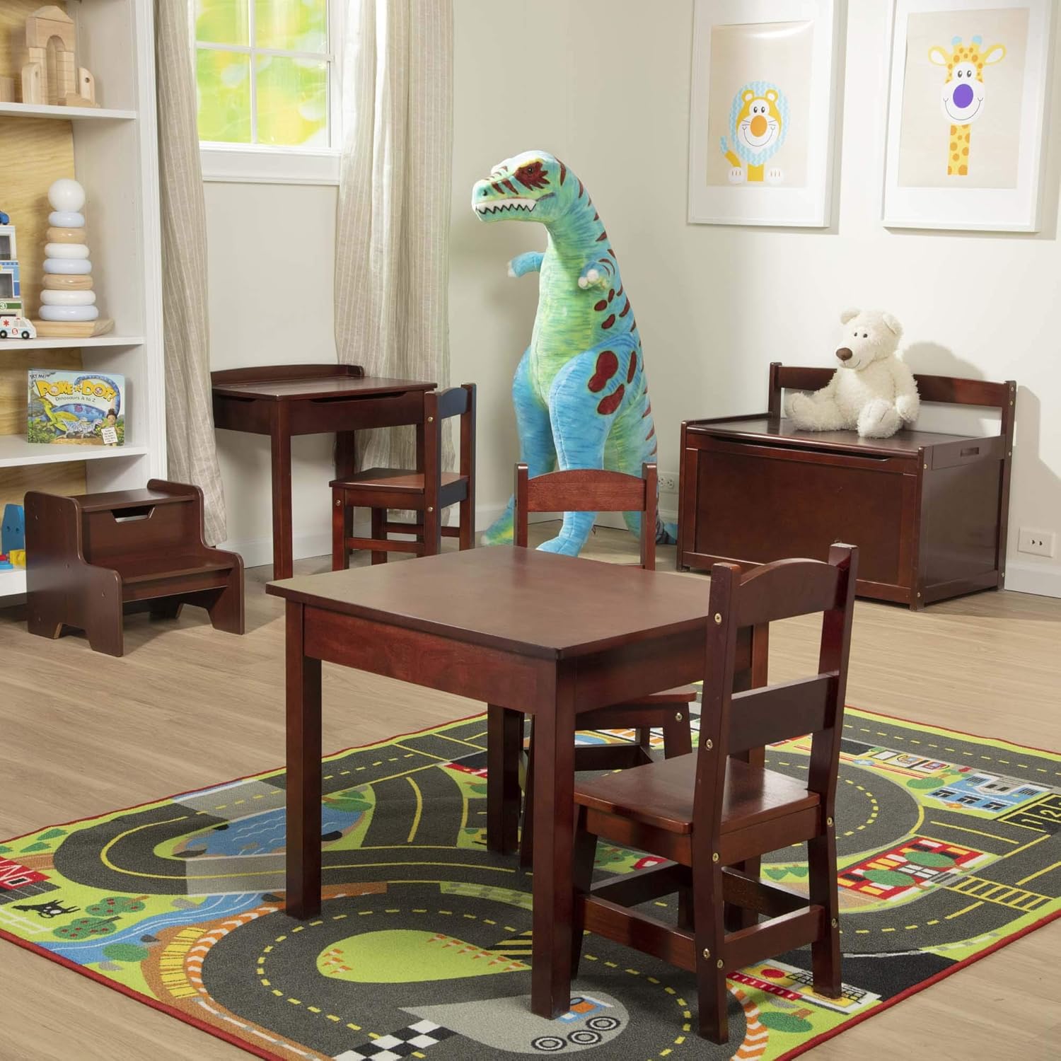 melissa and doug table and chairs espresso