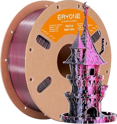ERYONE Two-Tone Silk PLA Filament 1.75mm 1kg Black Pink