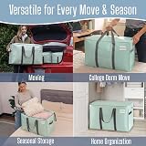 Venо 4 Pack Moving Bags and Large Storage Bins with Lids Green view 6