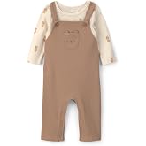 Carter's Baby Boys' 2-piece Overall Set Blue Cream Denim Stripe