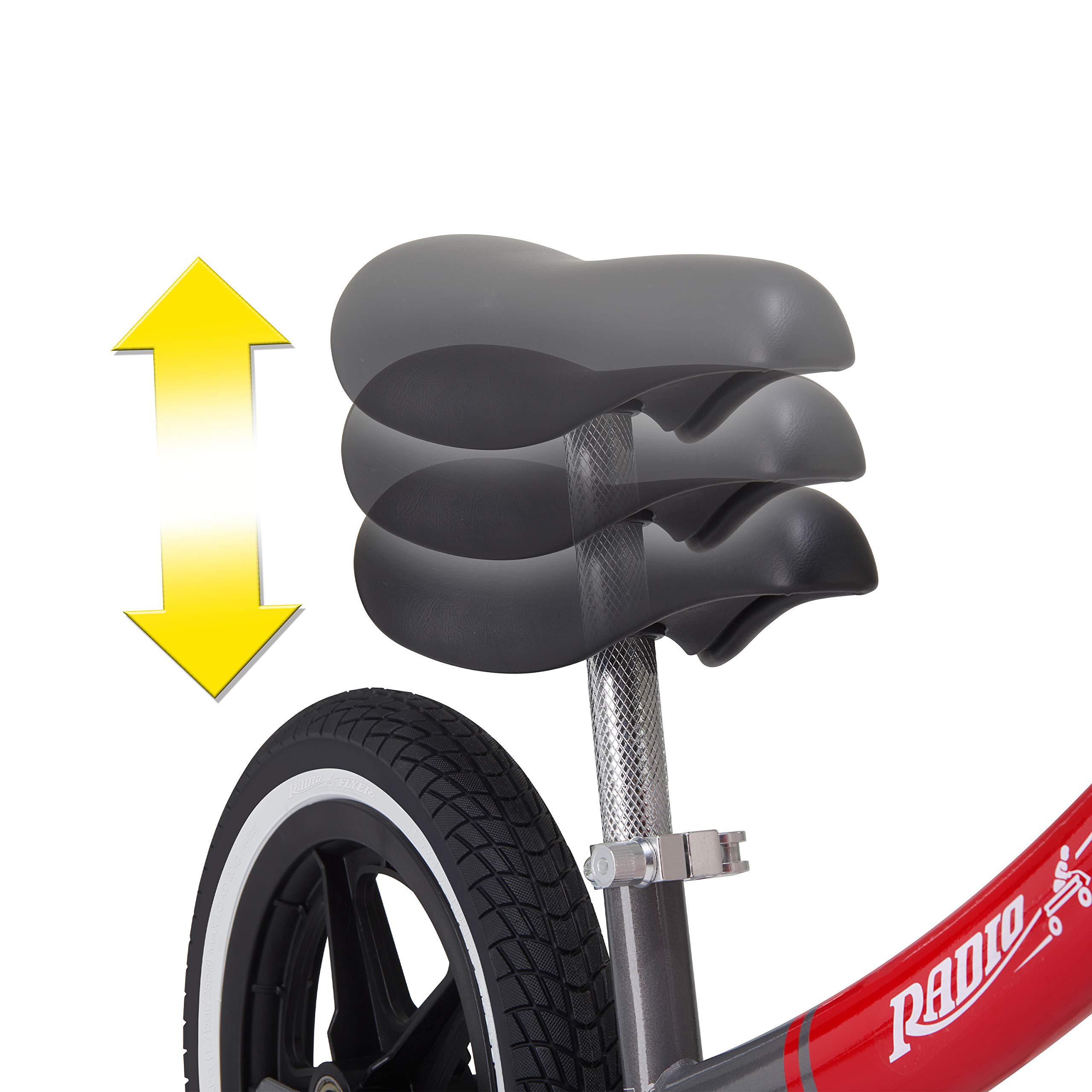 Radio Flyer Air Ride Balance Bike, Toddler Bike, Red and Black Bike for Ages 1.5-5 (Amazon Exclusive)