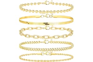 Poxtex Extra Large Anklets for Women Large Ankle, 14K Real Gold Dainty Anklets for Women Waterproof, 10"+2" Adjustable Large Ankle Bracelets for Women Plus Size, Ankle Bracelets for Women Trendy