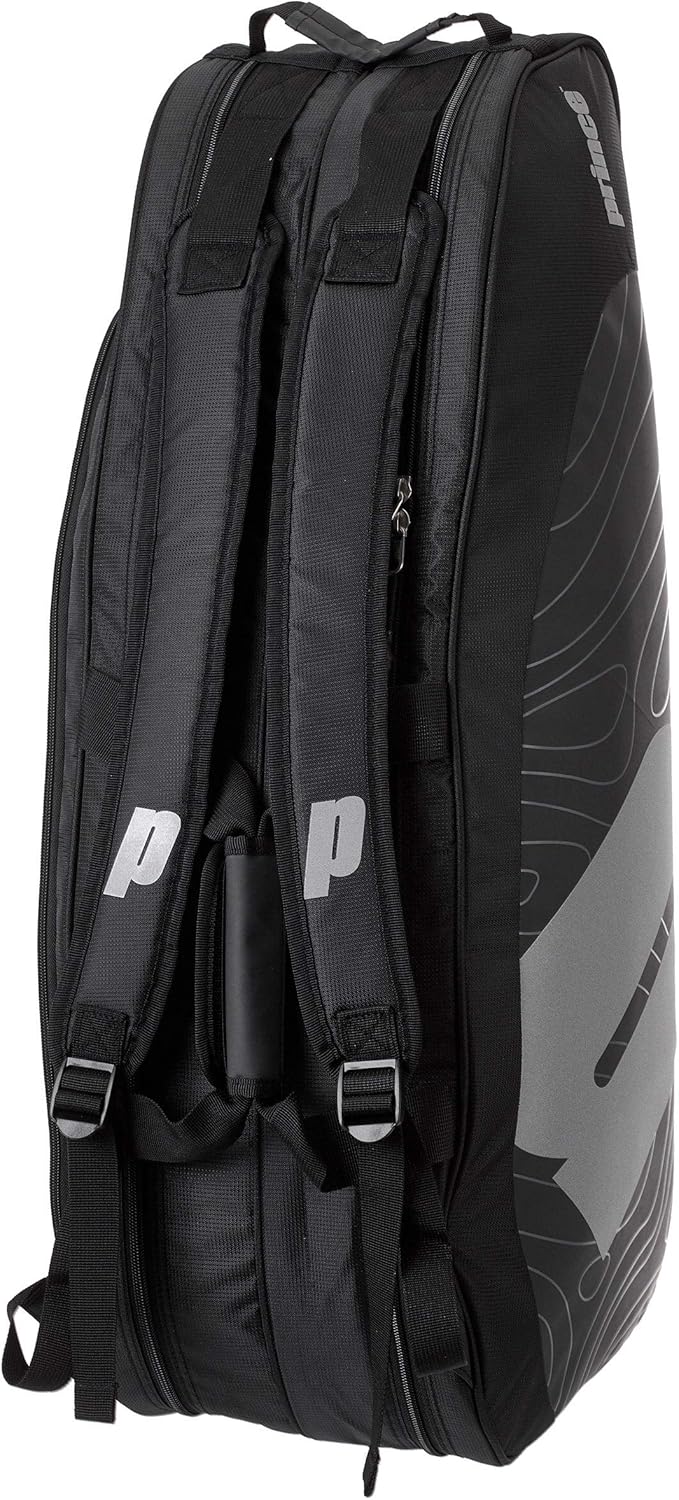 Prince Tour Reflective 6 Racquet Bag Black/Silver : Sports & Outdoors