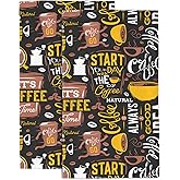 Wotinsi Hand Towels Set of 2 Coffe Towels for Bathroom Soft Absorbent Decorative Hand Bath Towels Dish Towels for Kitchen Sports Gym Yoga Home Decor 14 x 28 in