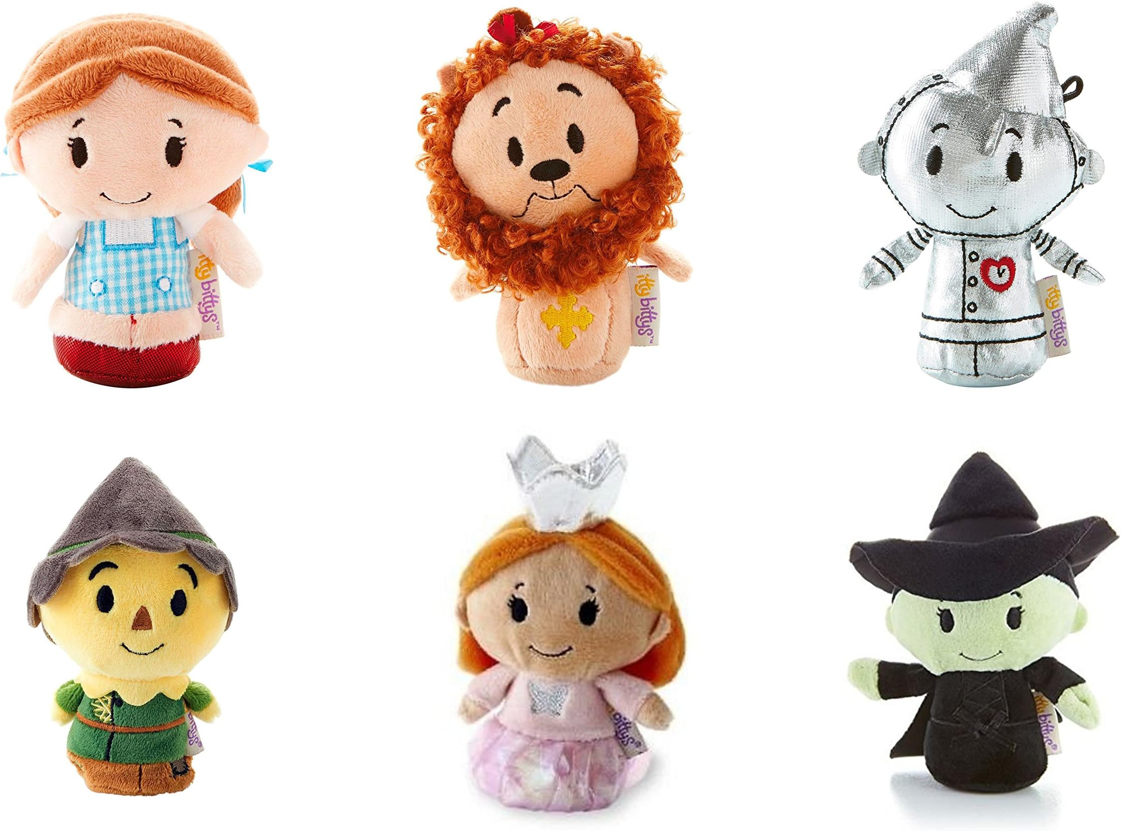 Itty Bittys - Full Set of 6 - Wizard of Oz - TinMan, Dorothy , Scarecrow & Cowardly Lion & Good and Wicked Witch