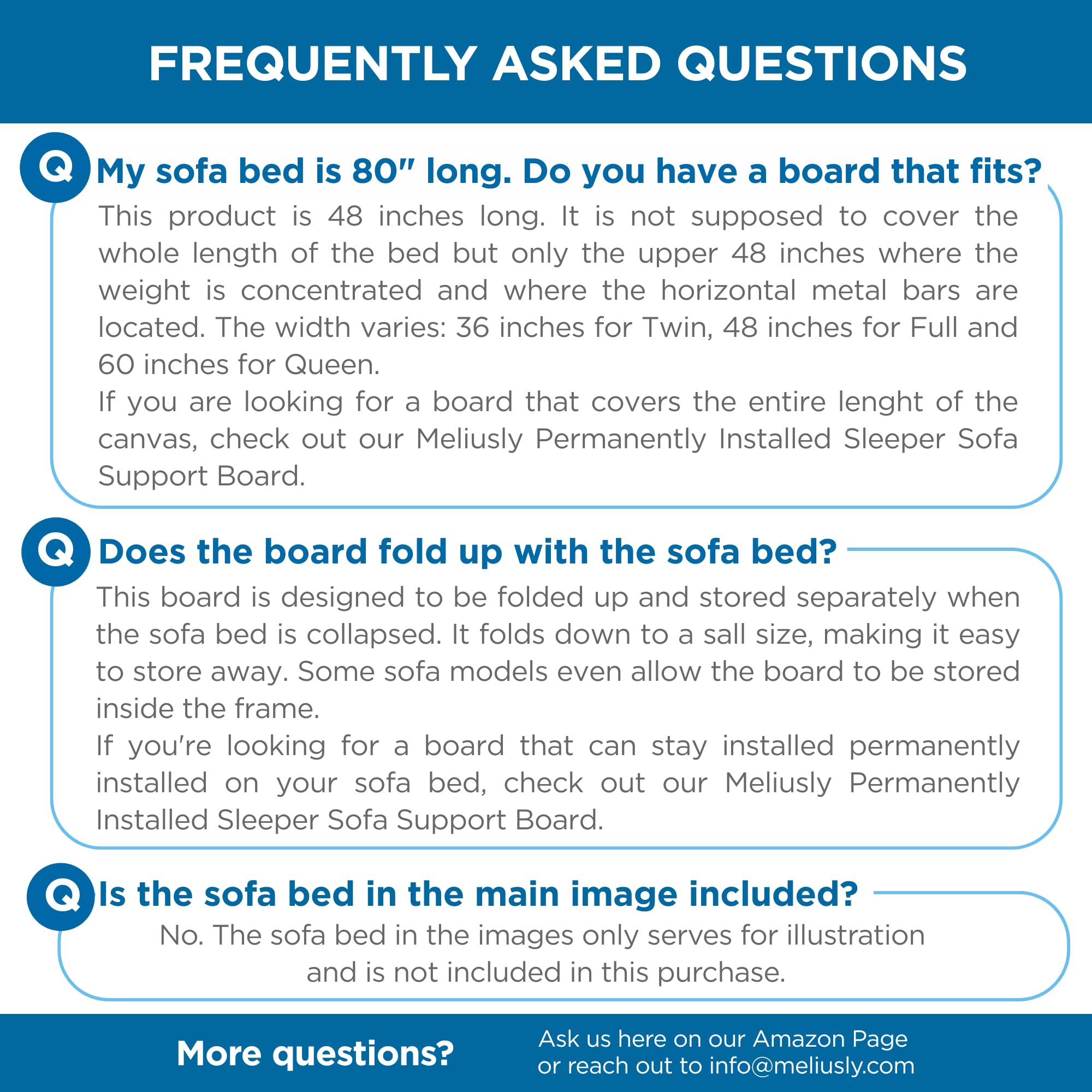 Meliusly Heavy Duty Sleeper Sofa Support Board (48x60 - Queen Size) Reinforced Wood Sofa Bed Support, Pull Out Couch Mattress Board, Sleeper Bar Shield, SleeperSaver