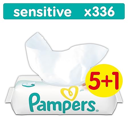 Pampers Sensitive Feuchttücher, 2x (6 x 56 Stück)