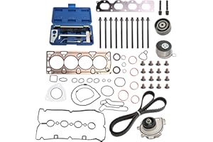 JAVOUKA Head Gasket Set Timing Belt Kit W/Water Pump Cam Timing Tool Compatible with Chevy Cruze/for Sonic/for Cruze Limited 1.8L L4 DOHC 16v 2011-2017 OE*HS26516PT1 TCKWP338 24422964
