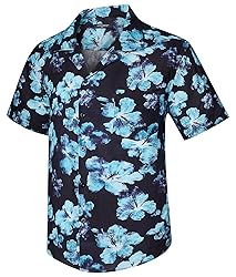 HISDERN Mens Short Sleeve Hawaiian Shirts Summer