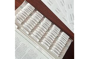 THINKOR Spanish Laminated Bible Tabs, pestañas para biblia en español, Reposition Large Print Stickers, Easy to Read and Apply Bible Tabs for Women and Man (White)