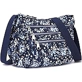 AOCINA Crossbody Bags for Women Multi Pocket Nylon Lightweight Ladies Purses Messenger Shoulder Handbags Satchel Travel Bag
