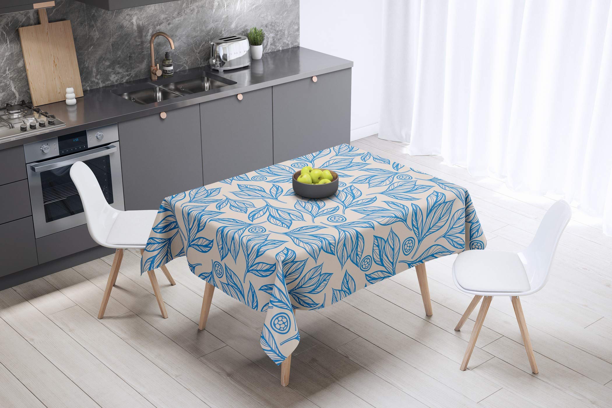 Bonamaison Kitchen Decoration, Tablecloth, 140cm x 140cm - Designed and Manufactured in Turkey