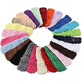 JDYYICZ Colourful Crochet Elastic Headbands Hair Accessories,Stretch Hair Bands DIY Head Bows and Flower Accessories in 25 colors