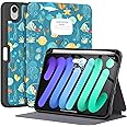 Supveco iPad Mini Case for ipad Mini 6 8.3" 2021 Case with Pencil Holder-[Apple Pencil Charging+Auto Wake/Sleep],Slim Protective Case with Soft TPU Back Cover for iPad Mini 6th Generation 2021-Sea